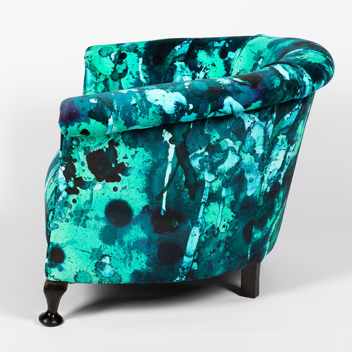 Storm Blotch Velvet Tub Chair / image 2