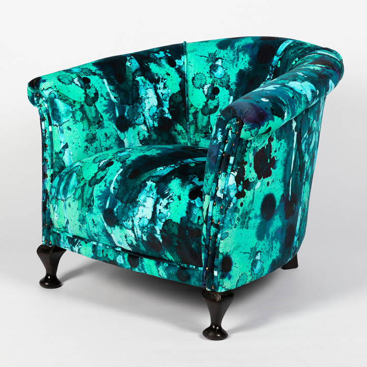 Storm Blotch Velvet Tub Chair / image 4