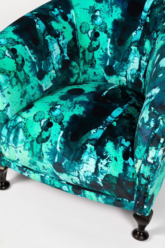 Storm Blotch Velvet Tub Chair / image 7