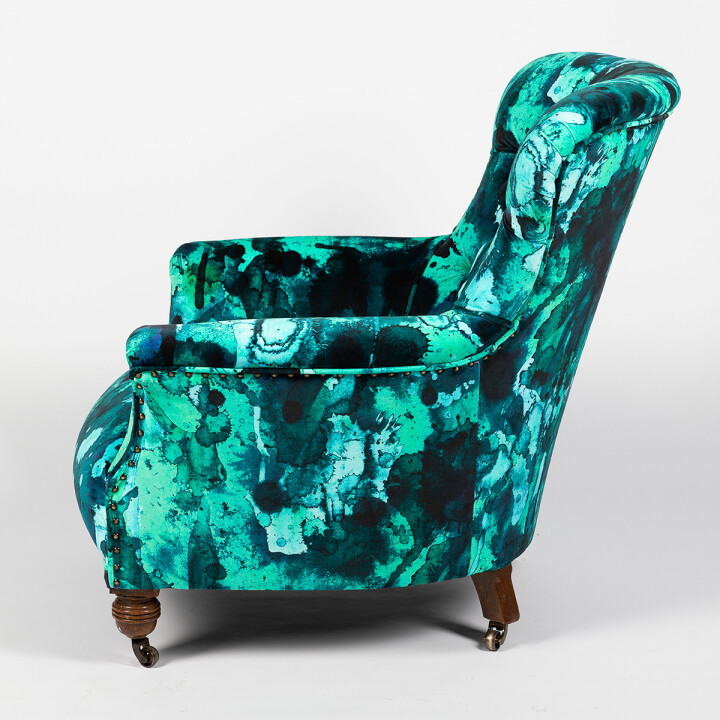 Storm Blotch Velvet Armchair / image 6