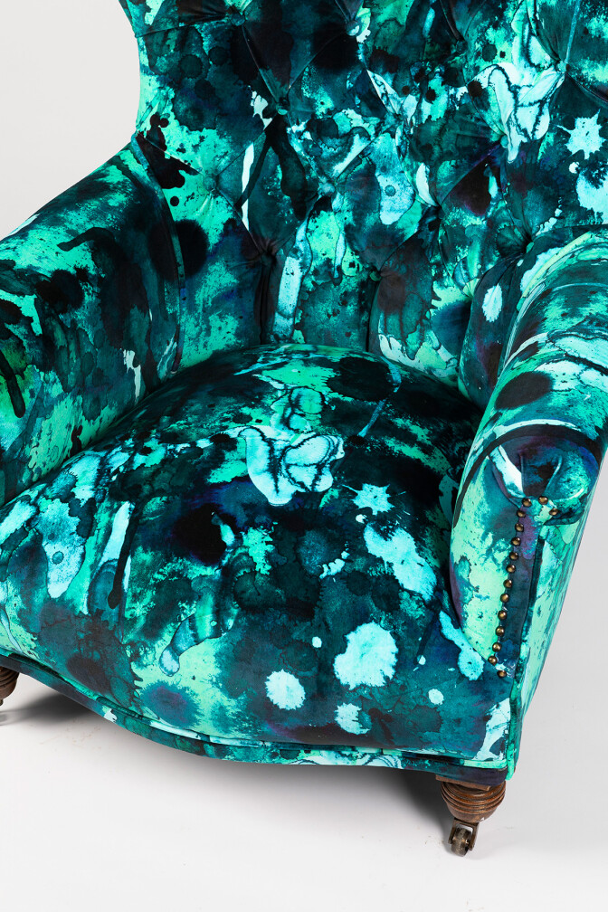 Storm Blotch Velvet Armchair / image 4