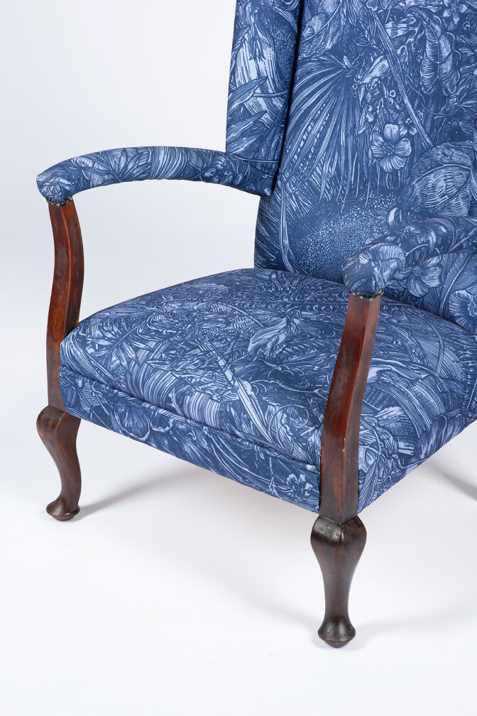 Jungle Tangle Blue Wooden Armchair / image 5