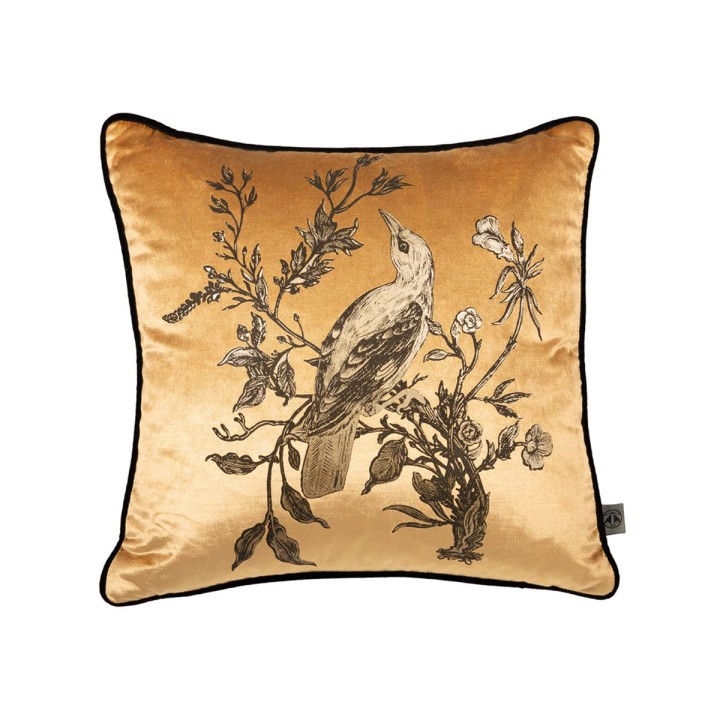 Golden Oriole Velvet Cushion / image 1