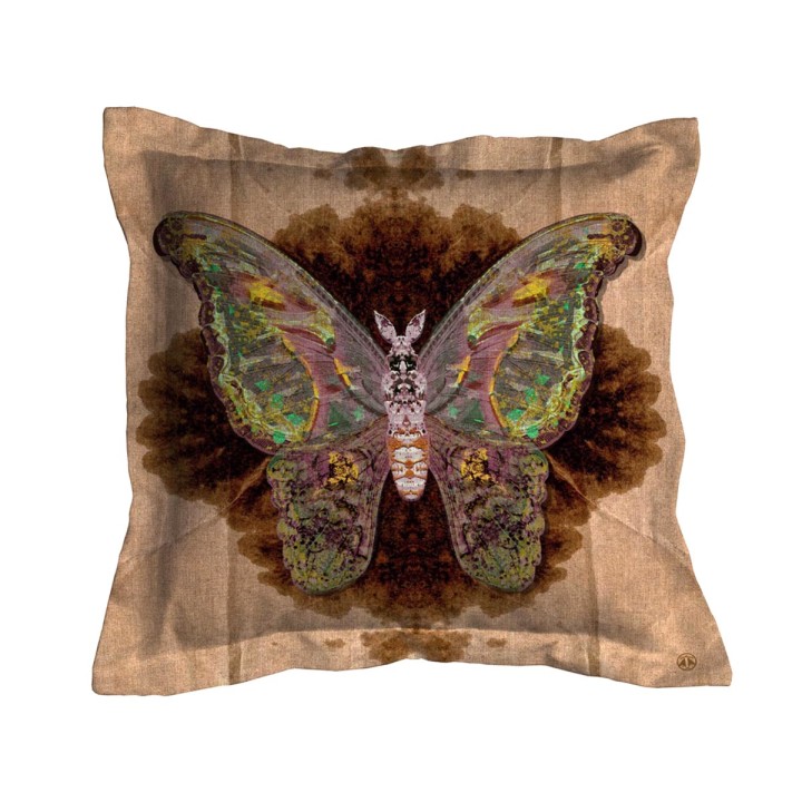 Moth Blotch Linen Cushion / image 1