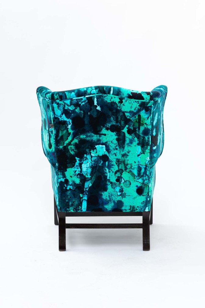 Storm Blotch Blue Velvet Wingback / image 3