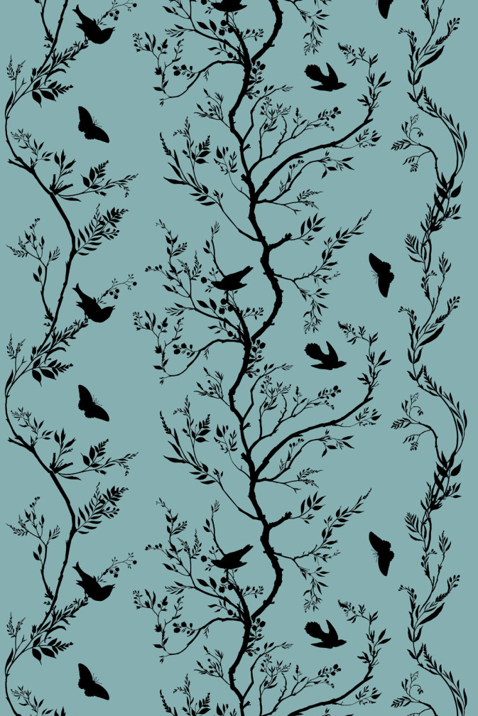Birdbranch Stripe Velvet Fabric / image 1