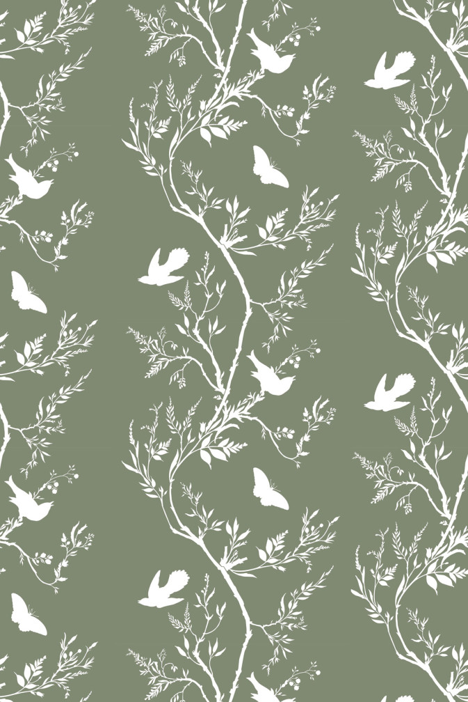 Birdbranch Stripe Wallpaper / image 1