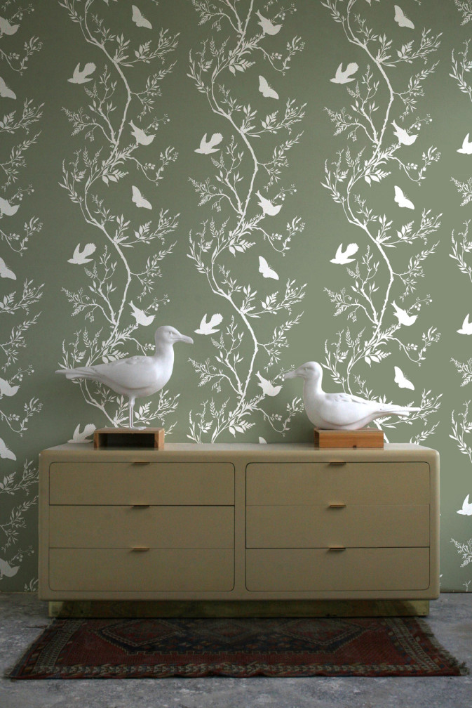 Birdbranch Stripe Wallpaper / image 3