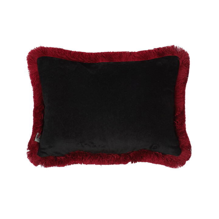 Berkeley Blooms Rectangle Fringed Velvet Cushion / image 2