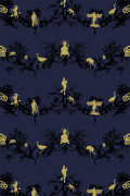 Colour Black & Pale Gold on Navy