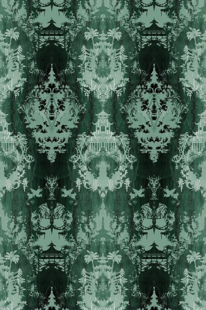 Temples In The Sky Velvet Fabric / image 1