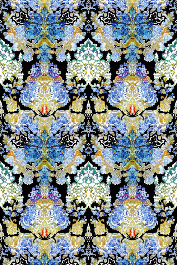 Damsel Damask Velvet Fabric