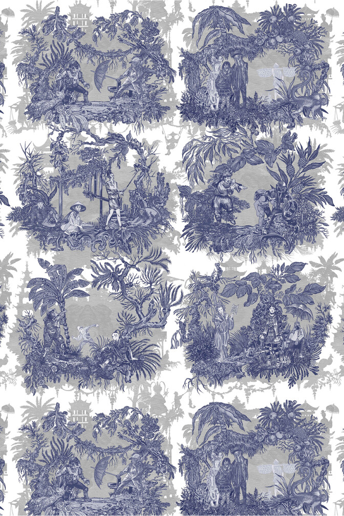 Chinoiserie Toile Wallpaper / image 1