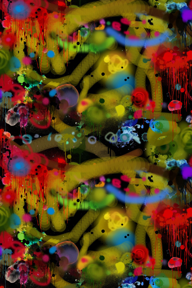 Graffiti All Over Superwide Wallpaper