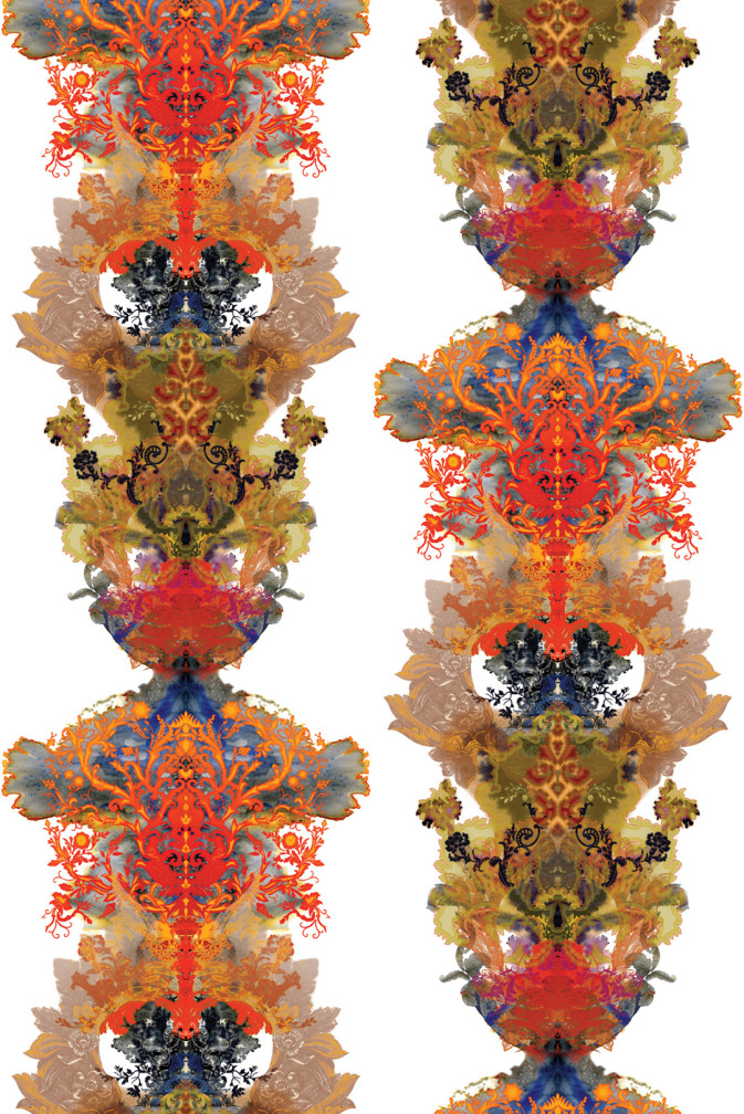 Grand Blotch Damask Fabric / image 1