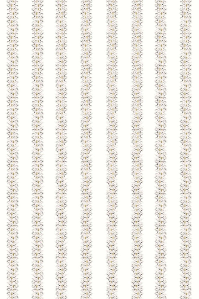 White Moth Stripe Wallpaper