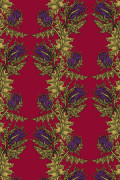 Colour Gold & Purple on Red