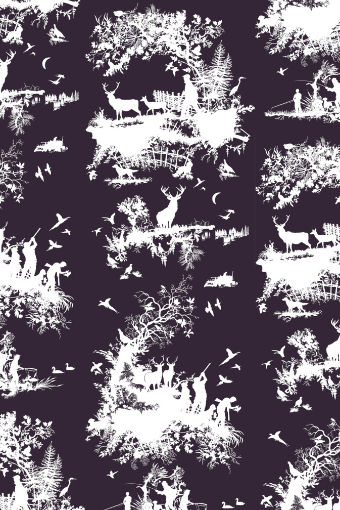 Hunting Toile Wallpaper / image 1