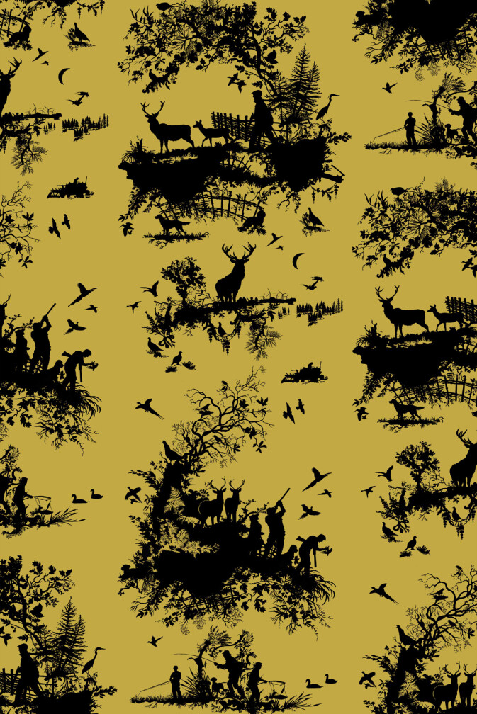 Hunting Toile Wallpaper / image 1