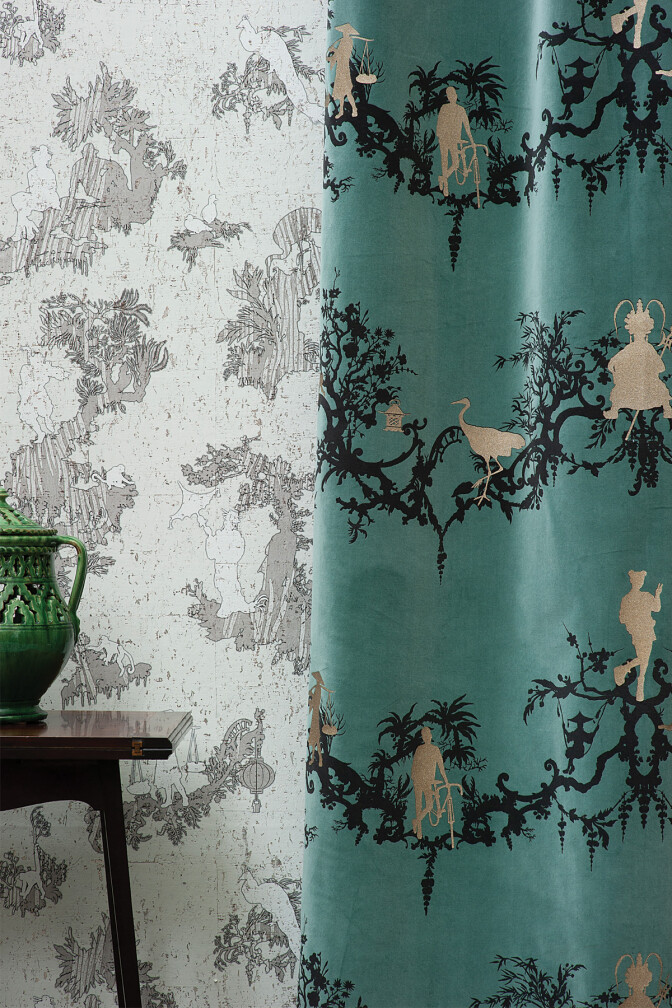 Shuiping De Pillement Velvet Fabric / image 3