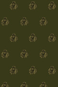 Colour Black & Pale Gold on Olive