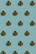 Colour Black & Pale Gold on Sea Blue