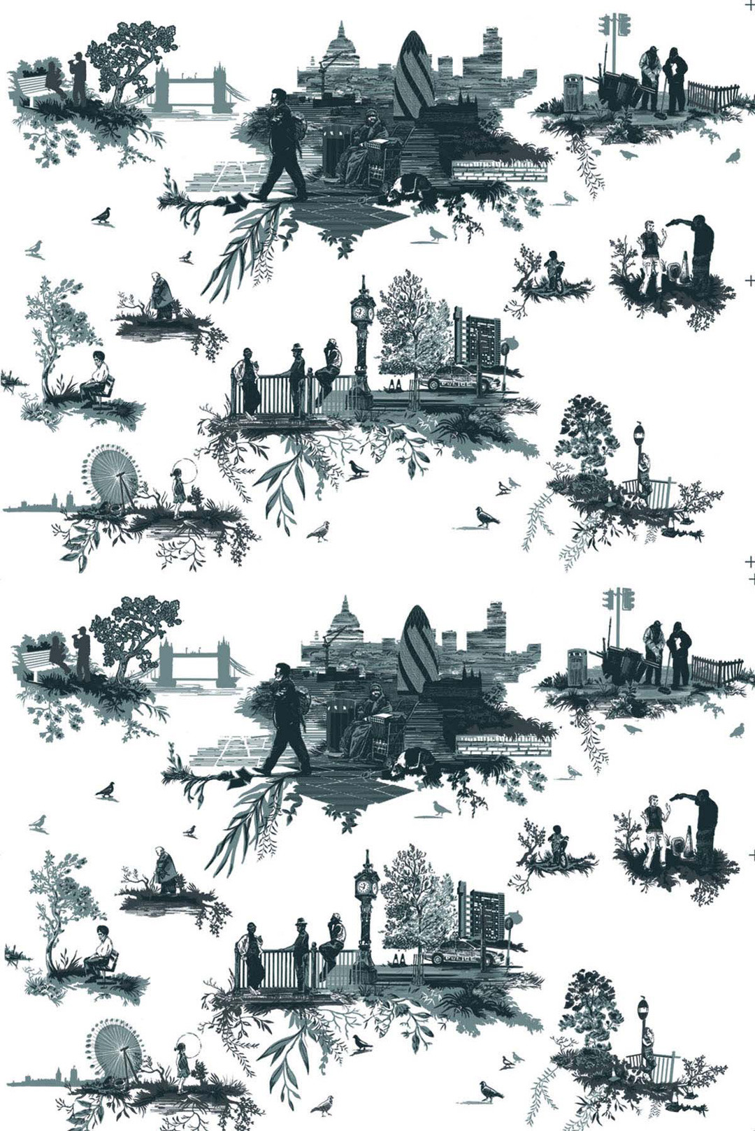 London Toile Fabric Timorous Beasties London Toile Fabric Timorous Beasties