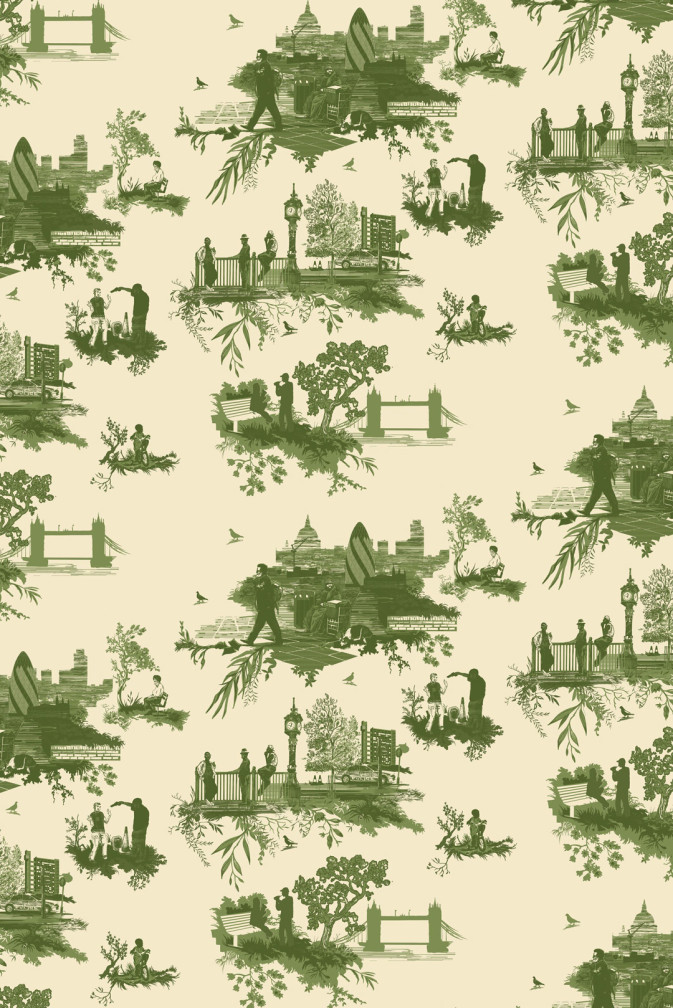 London Toile Wallpaper / image 1