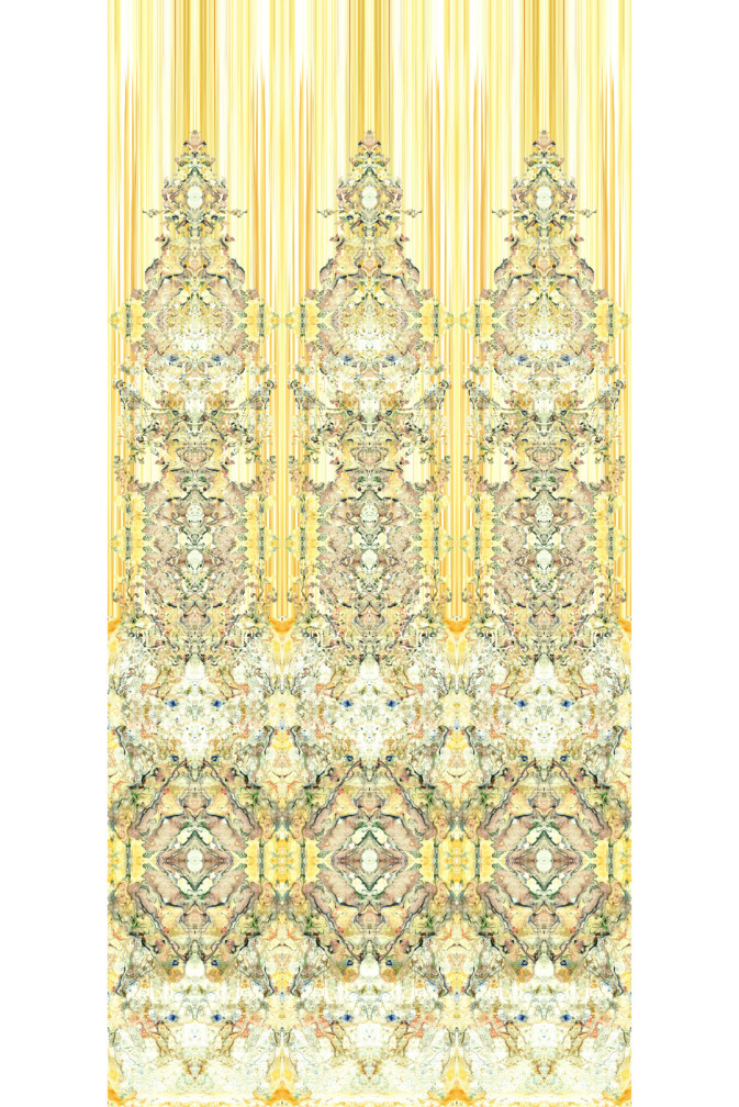 Marble Damask Wallpaper Panel