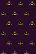 Colour Black & Pale Gold on Aubergine