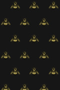 Colour Black & Pale Gold on Black