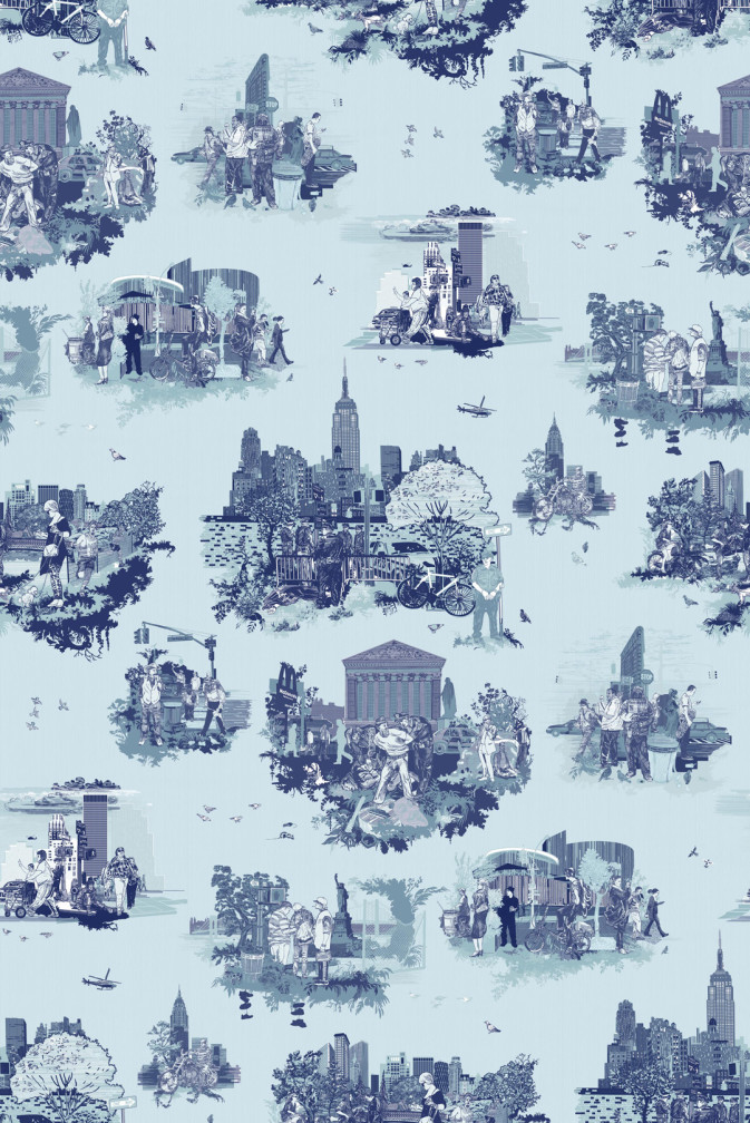 New York Toile Wallpaper / image 1