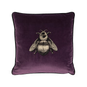 Colour Black & Pale Gold Thistle on Aubergine Velvet