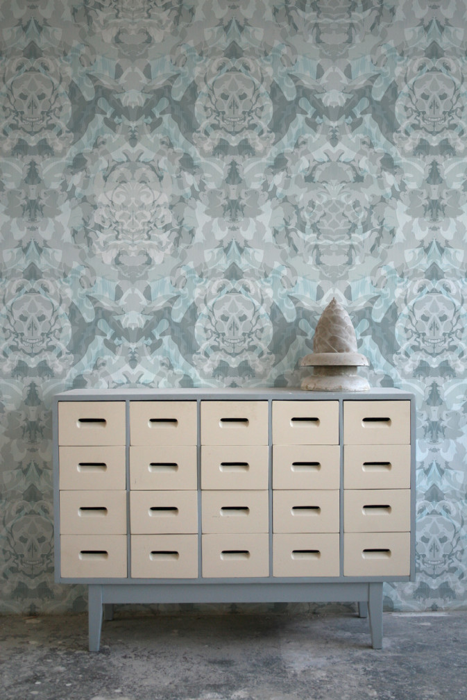 Skull Damask Superwide Wallpaper / image 3