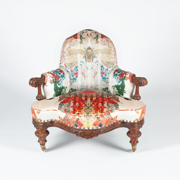 Totem Damask Groove Victorian Chair / image 1