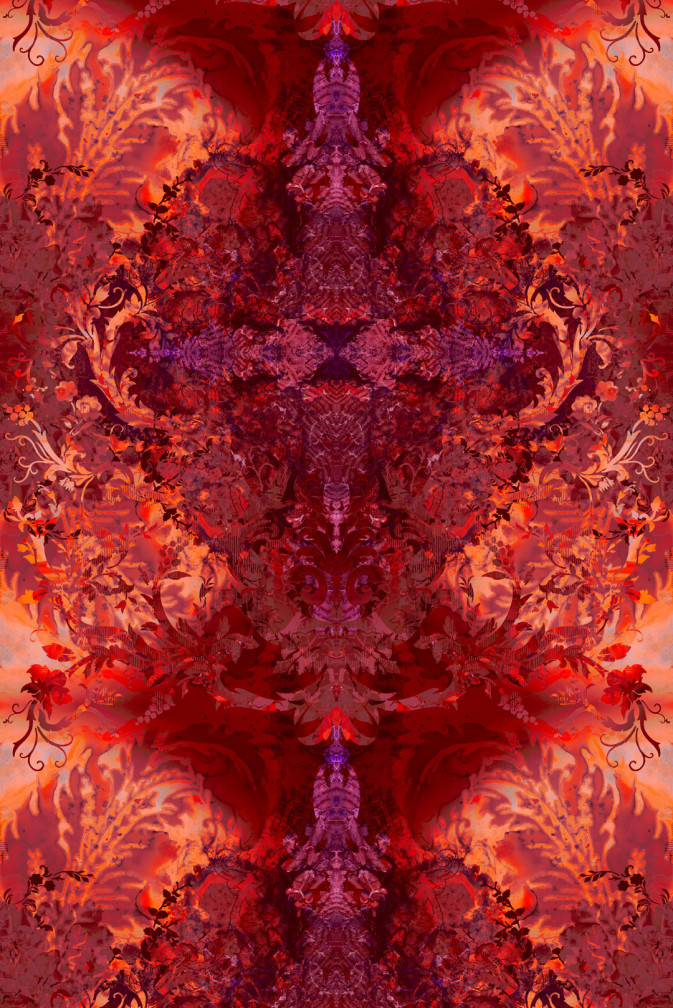 Tourmaline Damask Velvet Fabric / image 1
