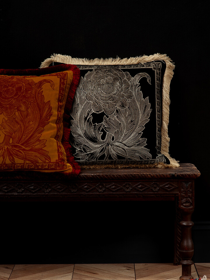 Tudor Rose Limited Edition Fringed Cushion / image 3