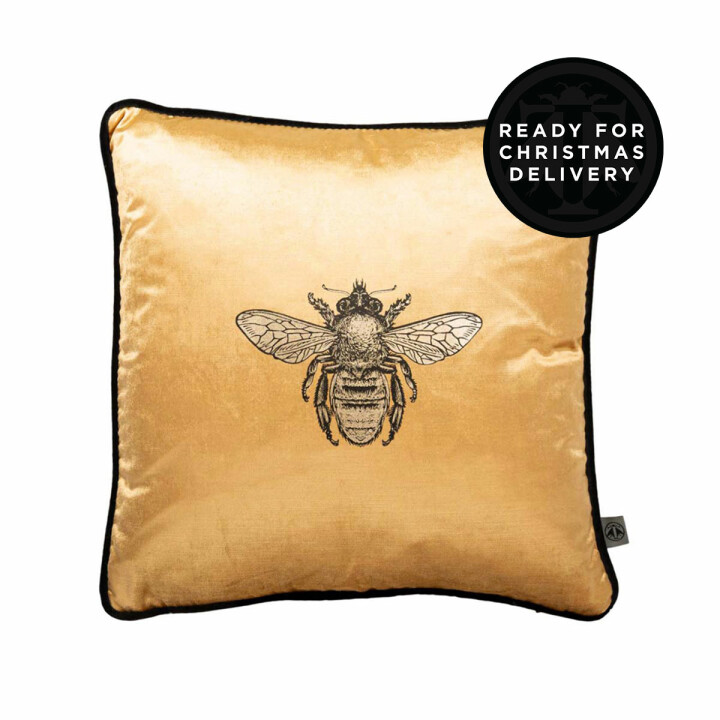 Small Honey Bee Velvet Cushion / image 1