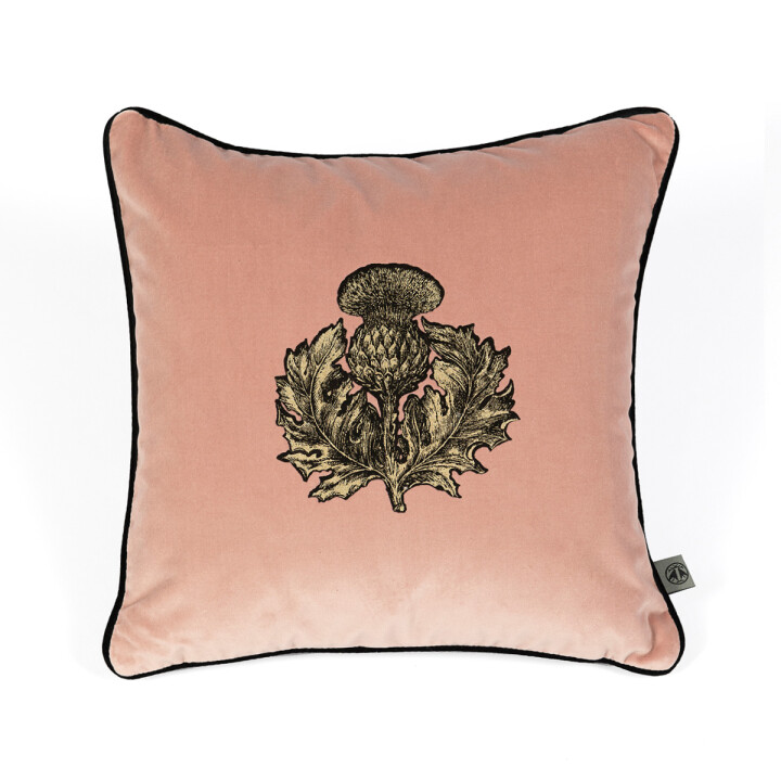 Small Thistle Velvet Cushion / image 1