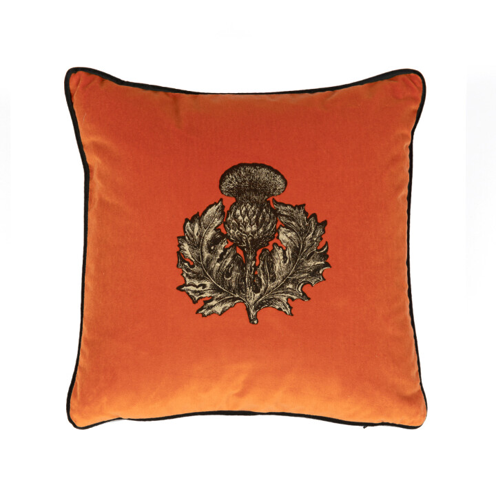 Small Thistle Velvet Cushion / image 1