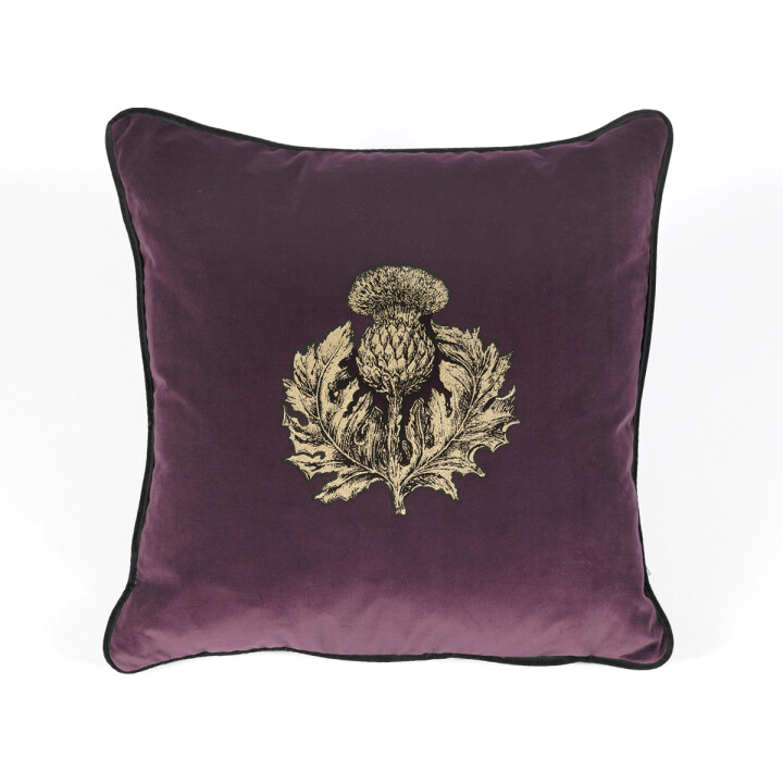 Small Thistle Velvet Cushion / image 1