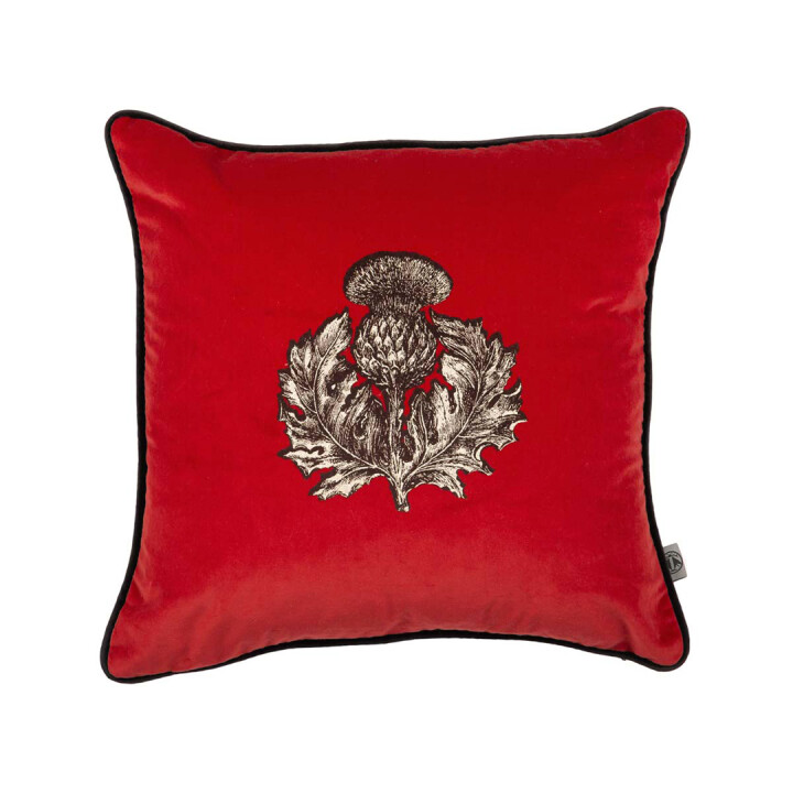 Small Thistle Velvet Cushion / image 1