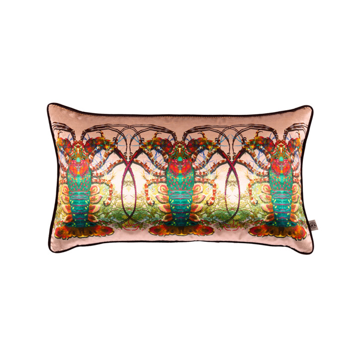 Crustacean Row Velvet Cushion / image 1