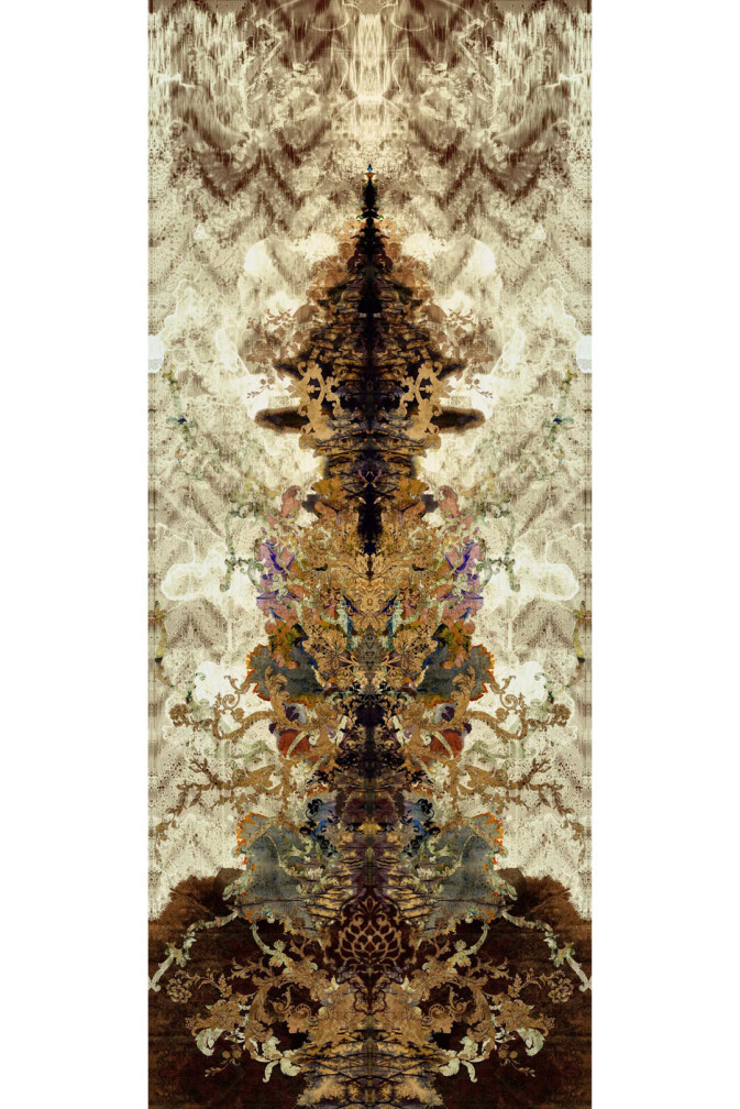 Paper Damask Superwide Wallpaper Panel