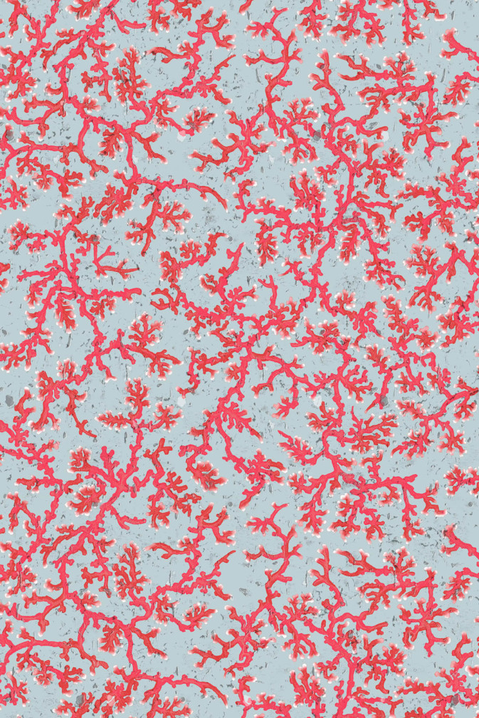 Coral Cork Wallpaper