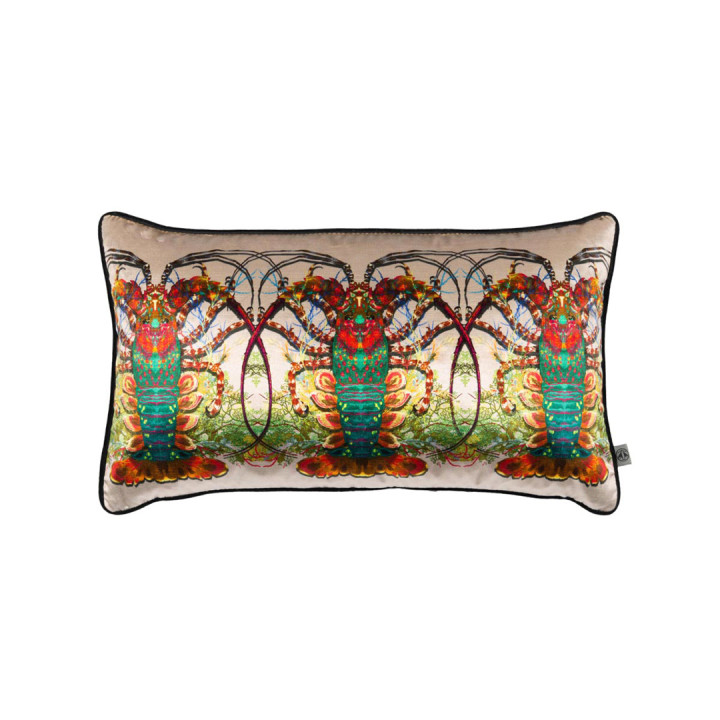 Crustacean Row Velvet Cushion / image 1